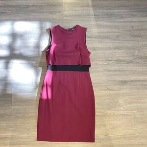 Midi burgundy dress